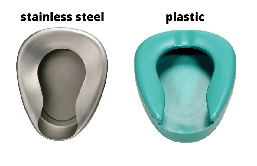 stainless steel vs plastic bedpan