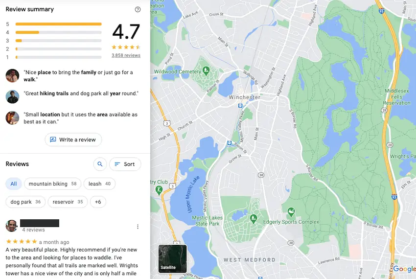 google location reviews